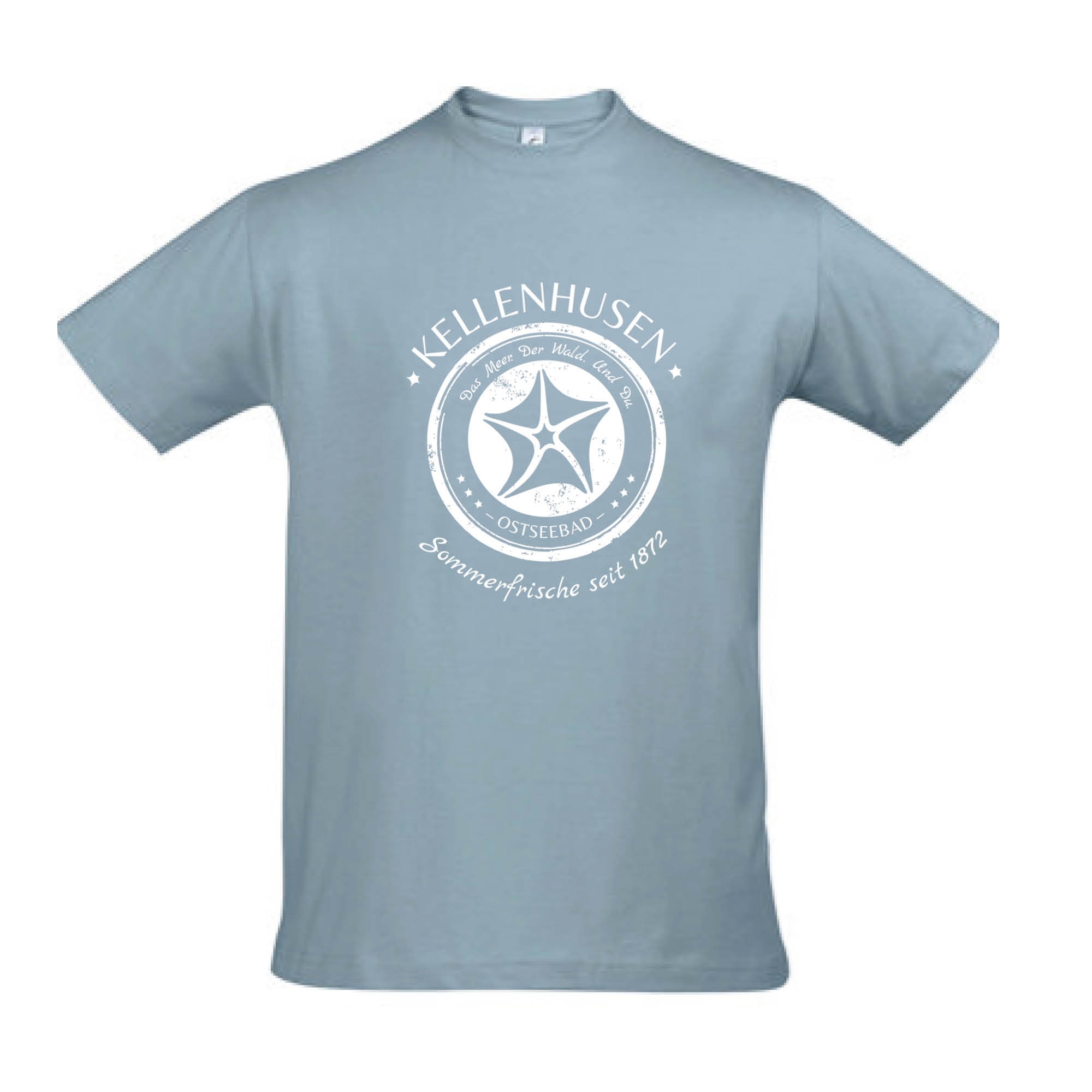 T-Shirt "Sommerfrische" - hellblau