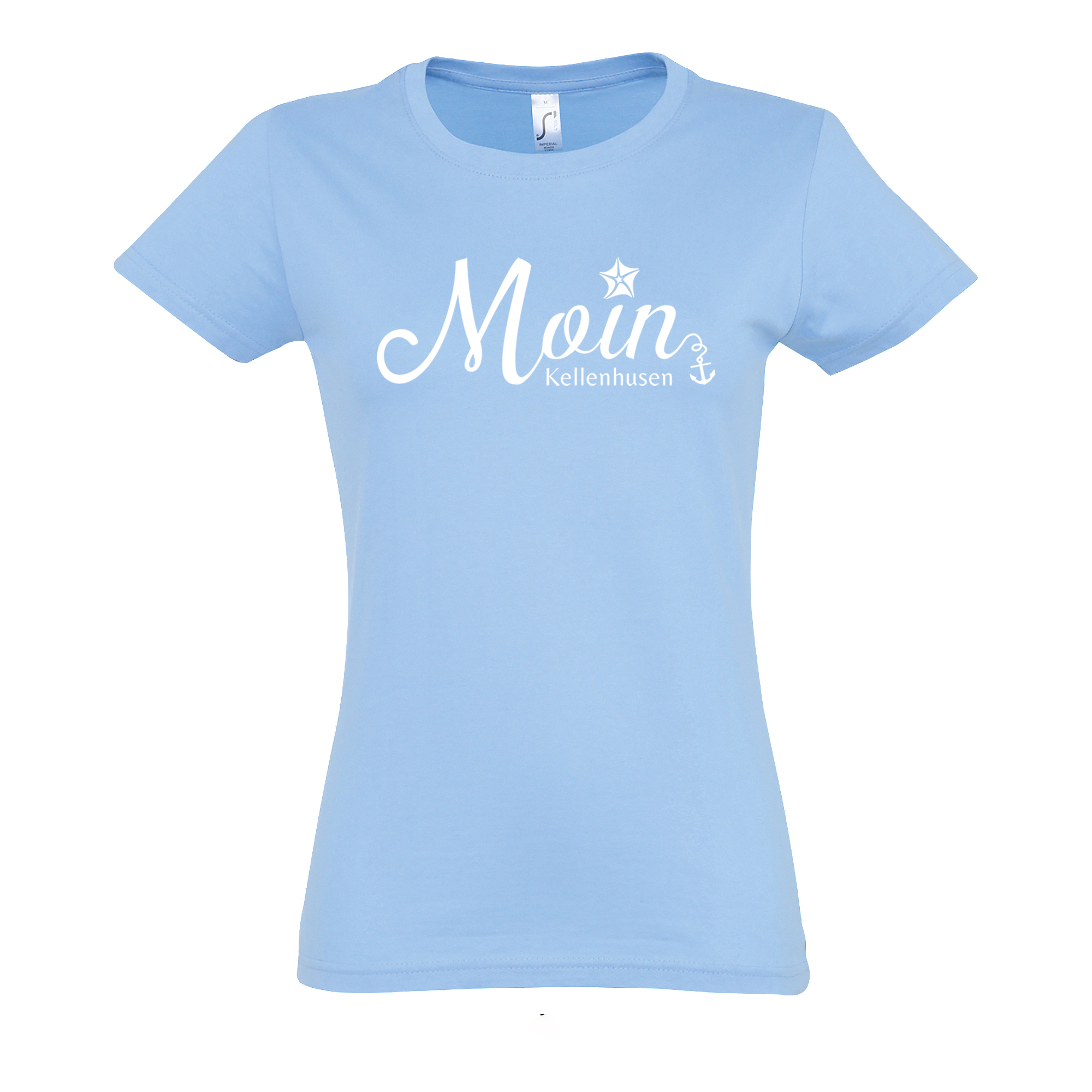 Damen T-Shirt "Moin Kellenhusen" - hellblau