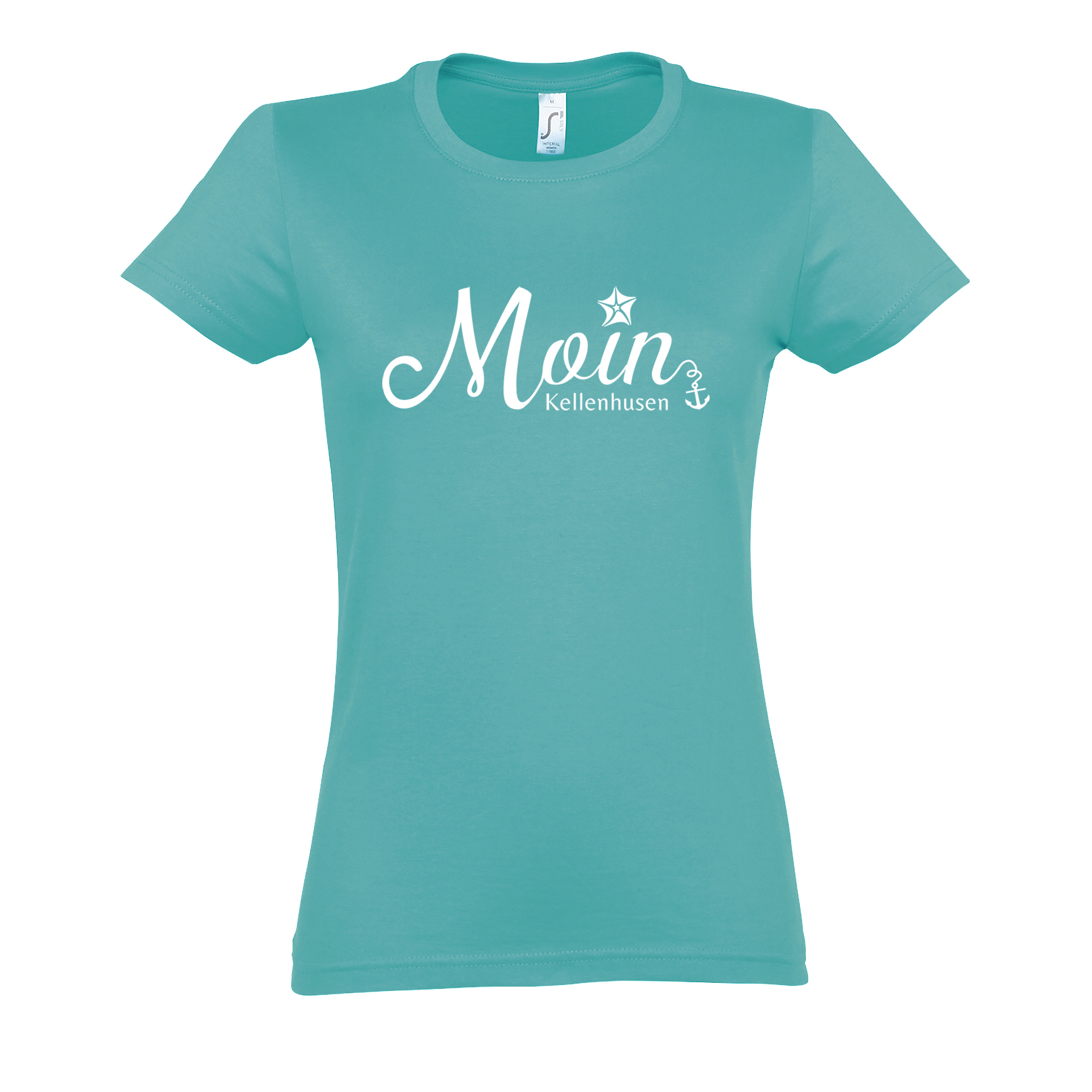 Damen T-Shirt "Moin Kellenhusen"- türkis