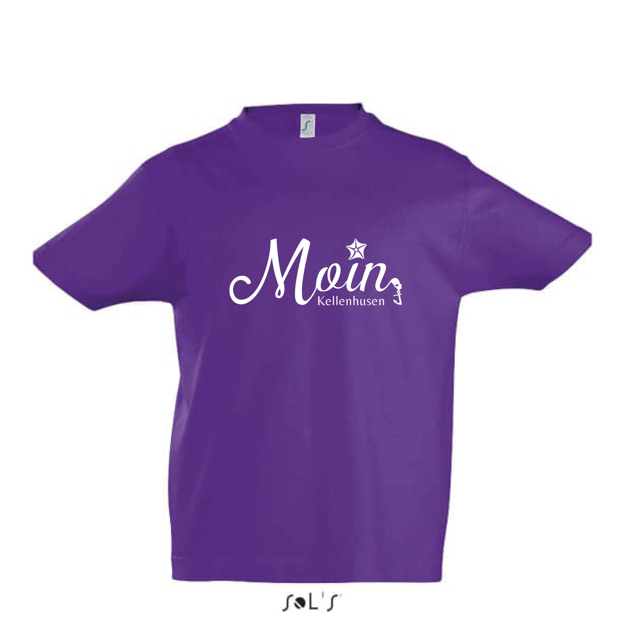 Kinder-Tshirt "Moin Kellenhusen" dark purple