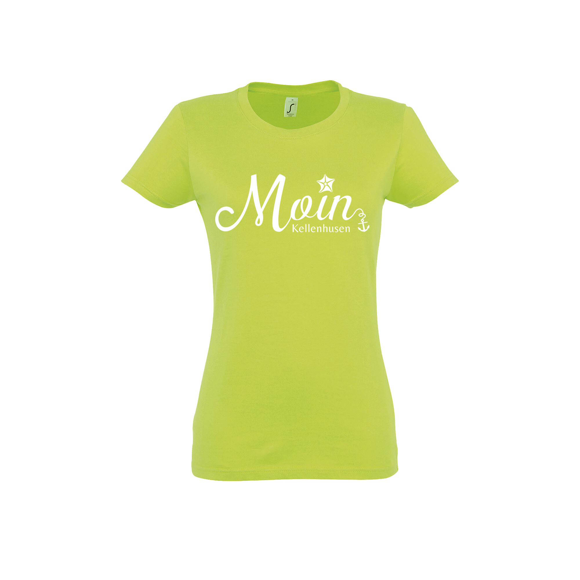 Damen T-Shirt "Moin Kellenhusen" - apfelgrün